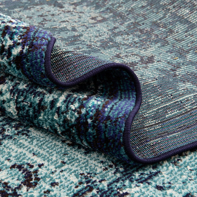 Chateau Elegance Collection Area Rug -  Louvre Rectangle Blue  lifestyle 25