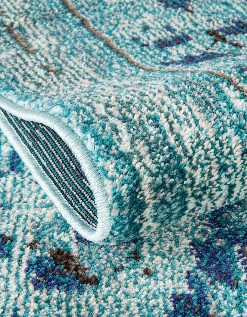 Chateau Elegance Collection Area Rug -  Louvre Rectangle Light Blue  lifestyle 15