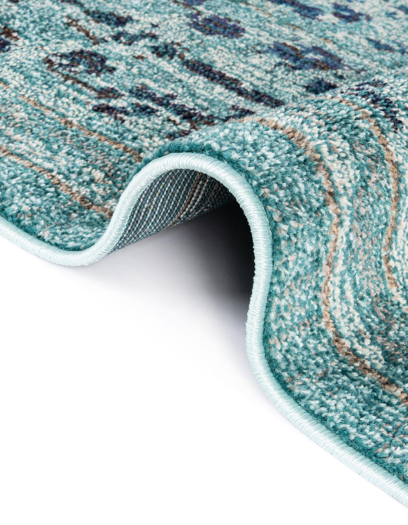 Chateau Elegance Collection Area Rug -  Louvre Rectangle Light Blue  lifestyle 22
