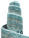 Chateau Elegance Collection Area Rug -  Louvre Rectangle Light Blue  lifestyle 24