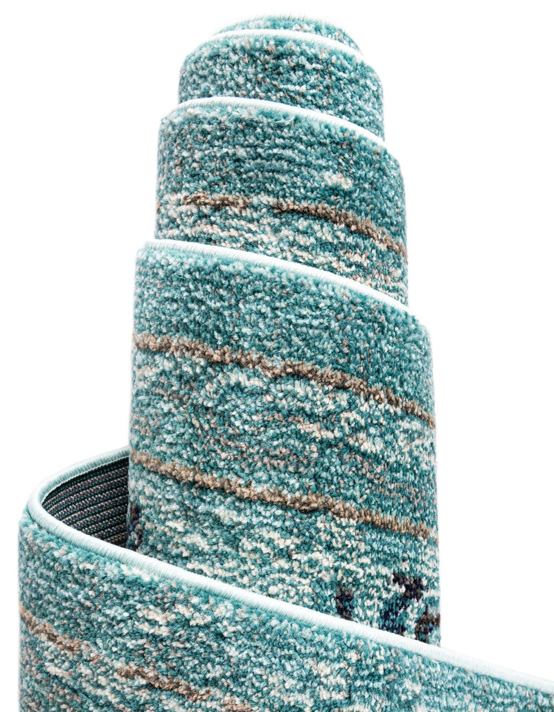 Chateau Elegance Collection Area Rug -  Louvre Rectangle Light Blue  lifestyle 24