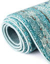 Chateau Elegance Collection Area Rug -  Louvre Rectangle Light Blue  lifestyle 26