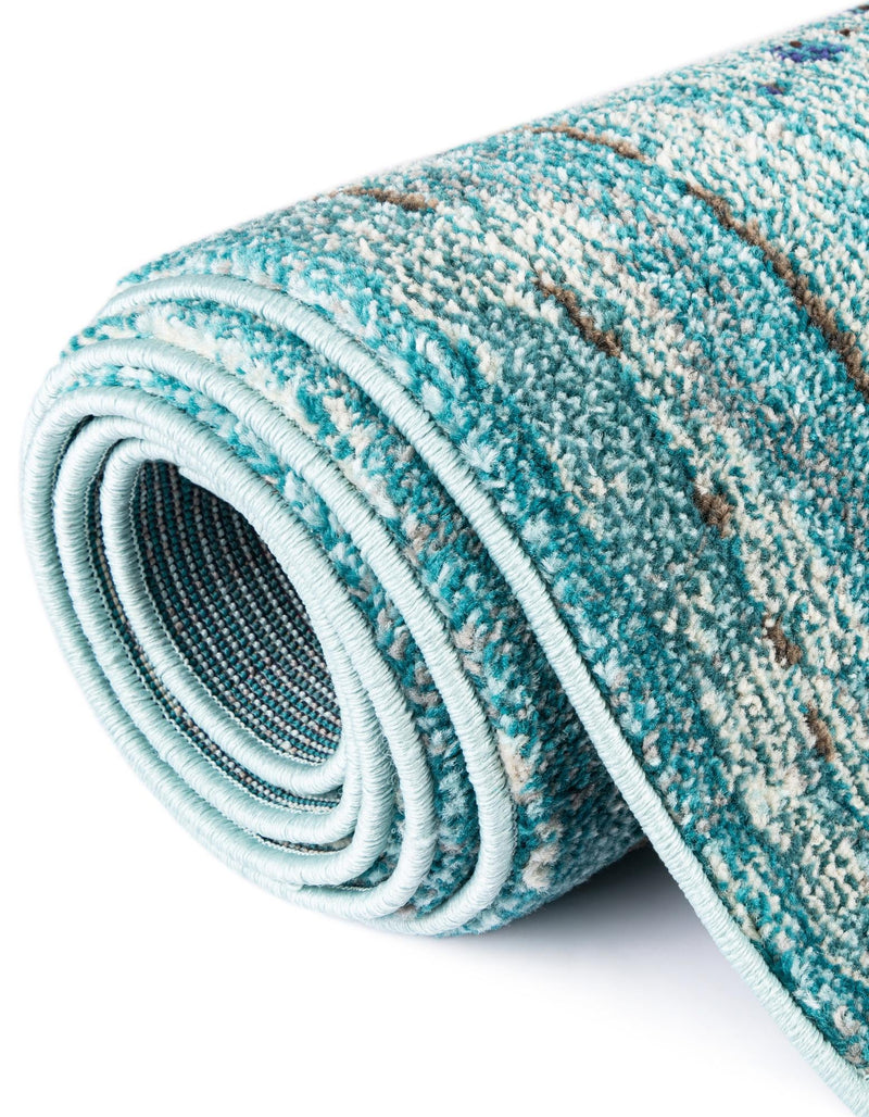Chateau Elegance Collection Area Rug -  Louvre Rectangle Light Blue  lifestyle 26