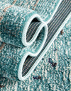Chateau Elegance Collection Area Rug -  Louvre Rectangle Light Blue  lifestyle 28