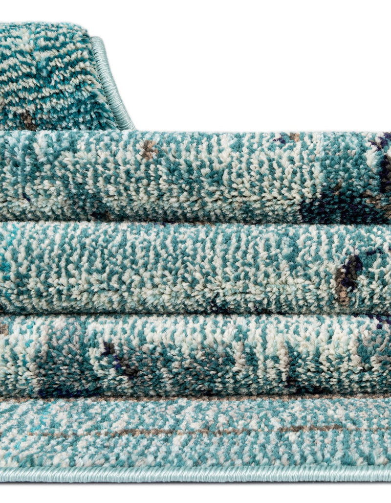 Chateau Elegance Collection Area Rug -  Louvre Rectangle Light Blue  lifestyle 30