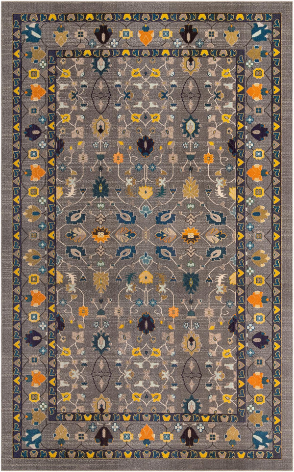 Chateau Elegance Collection Area Rug -  Luxembourg Rectangular Gray  lifestyle 15