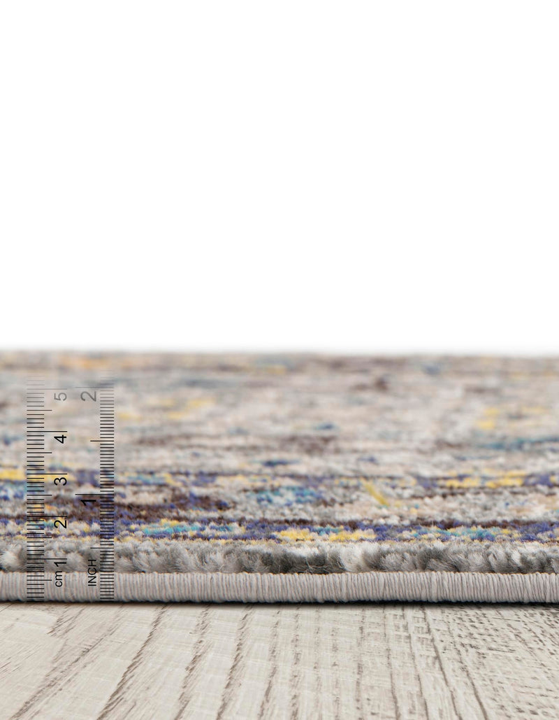 Chateau Elegance Collection Area Rug -  Luxembourg Round Gray  lifestyle 28