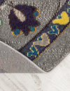 Chateau Elegance Collection Area Rug -  Luxembourg Round Gray  lifestyle 30