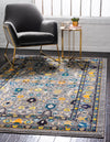 Chateau Elegance Collection Area Rug -  Luxembourg Rectangular Gray  lifestyle 19