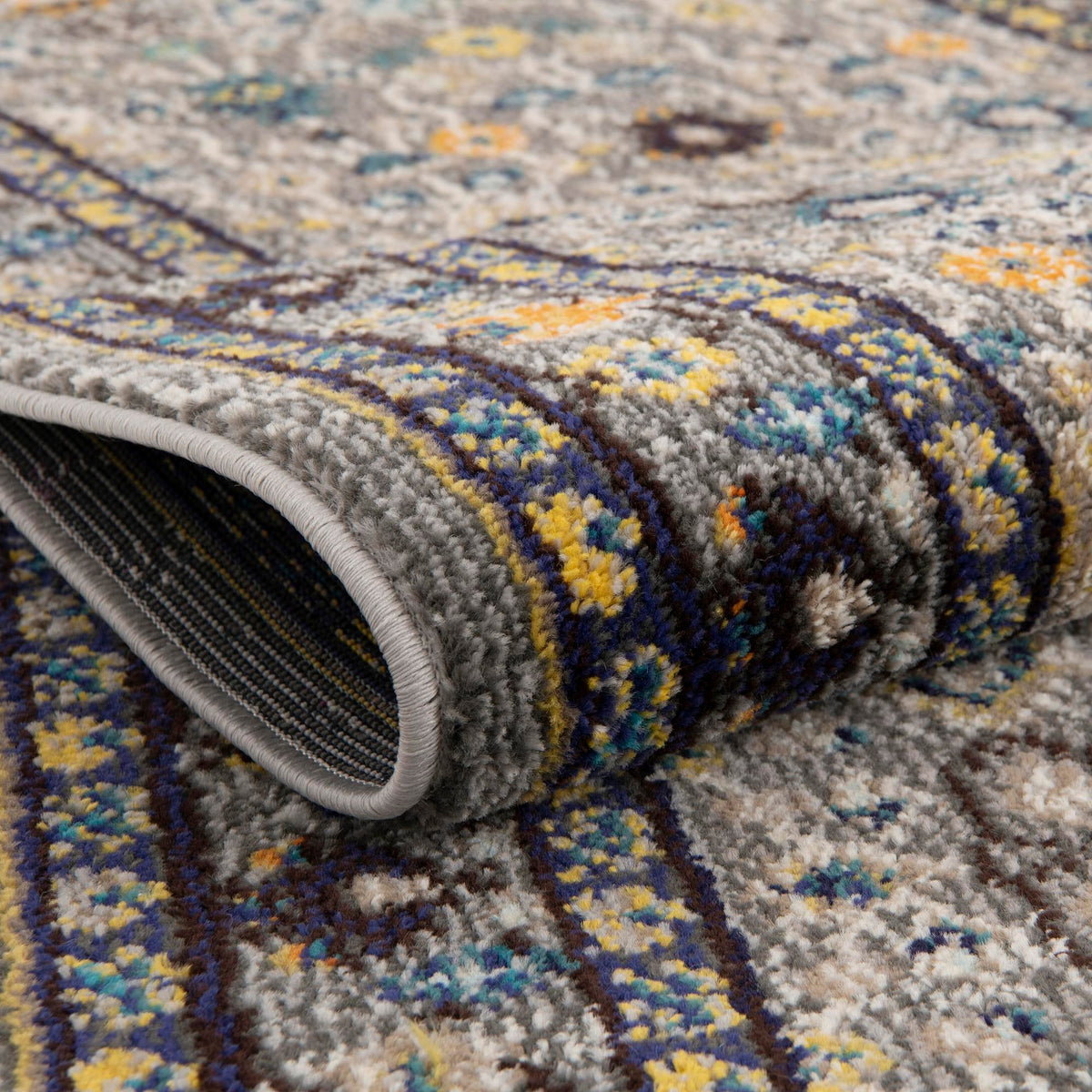 Chateau Elegance Collection Area Rug -  Luxembourg Rectangle Gray  lifestyle 6