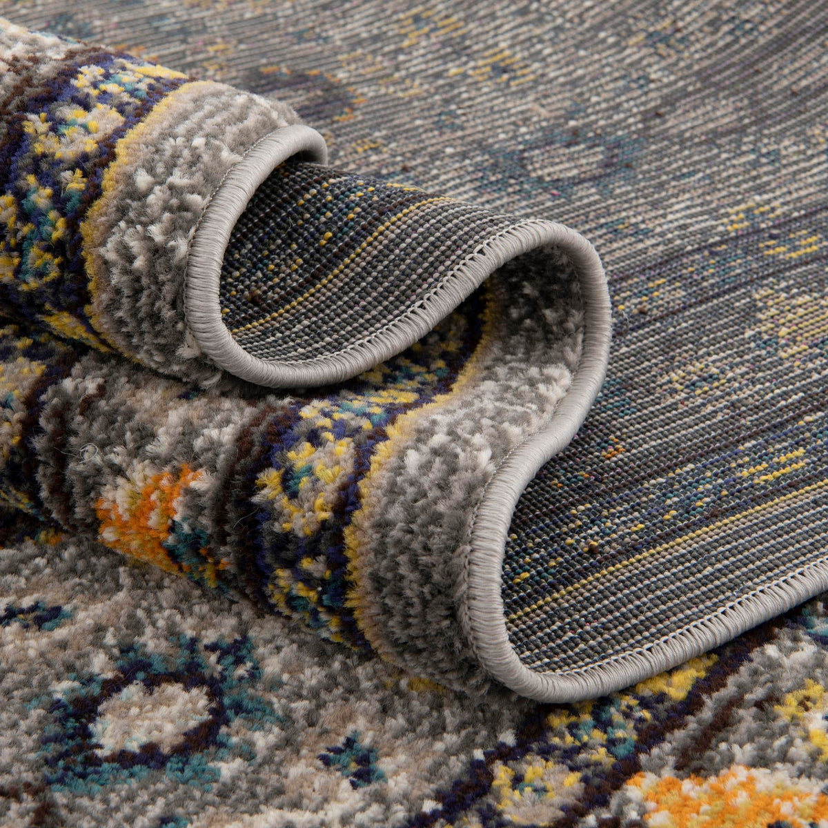 Chateau Elegance Collection Area Rug -  Luxembourg Rectangle Gray  lifestyle 13