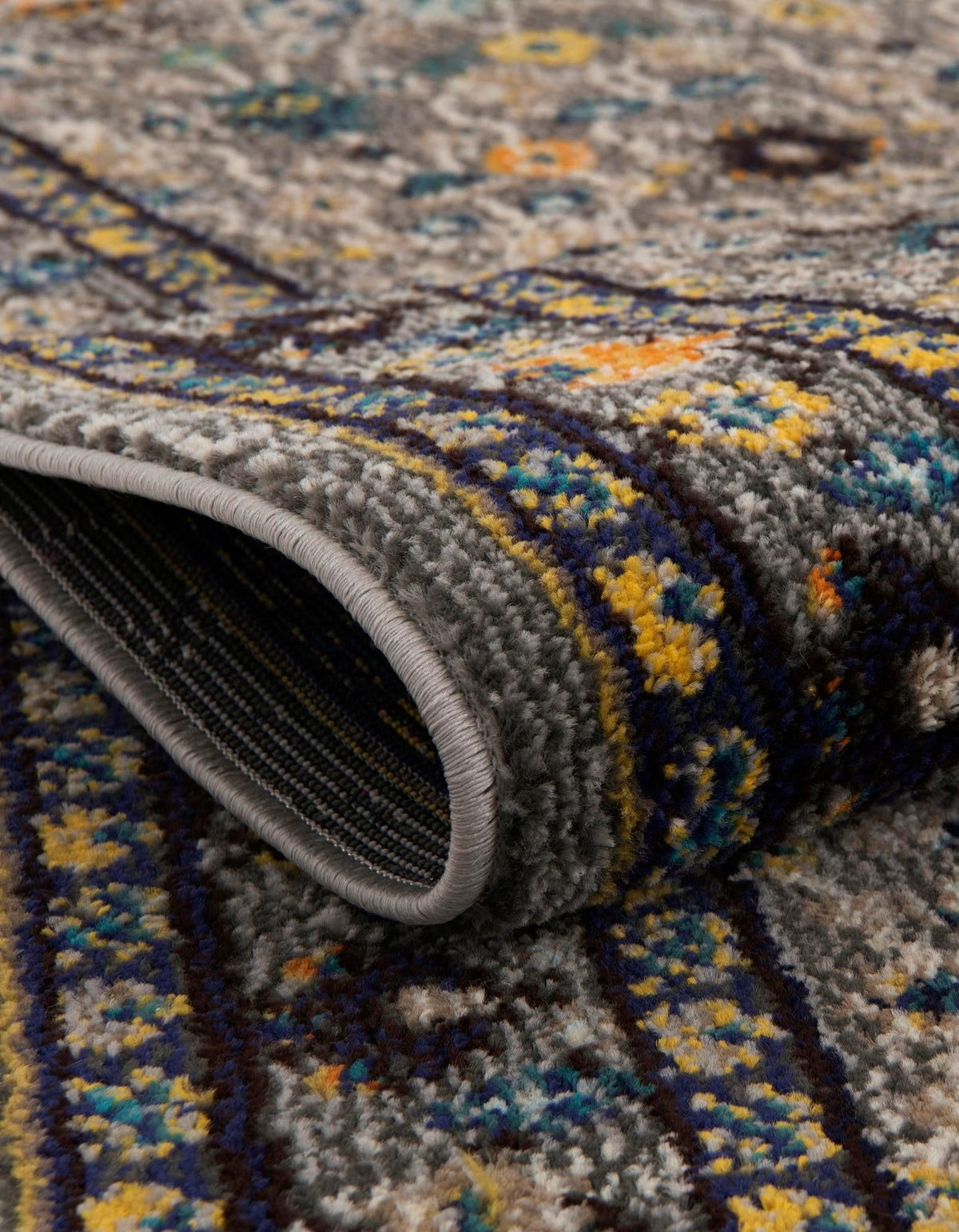 Chateau Elegance Collection Area Rug -  Luxembourg Rectangle Gray  lifestyle 16