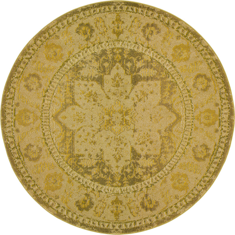 Chateau Elegance Collection Area Rug -  Tuileries Round Beige  lifestyle 43