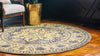 Chateau Elegance Collection Area Rug -  Tuileries Round Gray  lifestyle 54