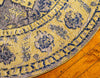 Chateau Elegance Collection Area Rug -  Tuileries Round Gray  lifestyle 71