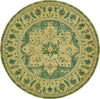 Chateau Elegance Collection Area Rug -  Tuileries Round Green  lifestyle 45
