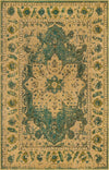 Chateau Elegance Collection Area Rug -  Tuileries Rectangle Green  lifestyle 4