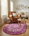Georgetown Rugs Collection Area Rug - Dupont (Purple) Oval Purple  lifestyle 58