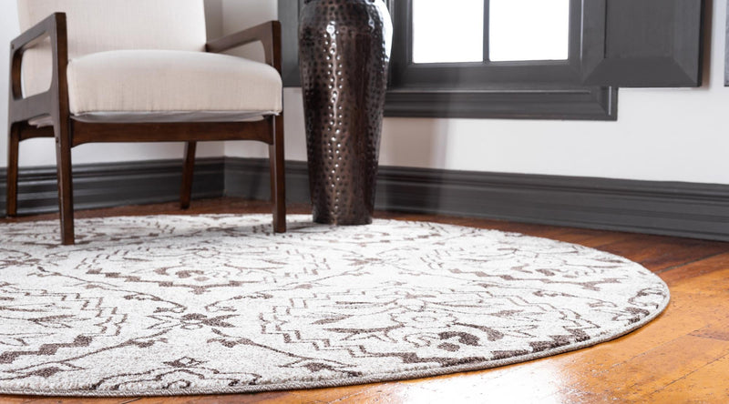 Venetian Tapestry Collection Area Rug -  Dorsoduro Round Beige  lifestyle 5
