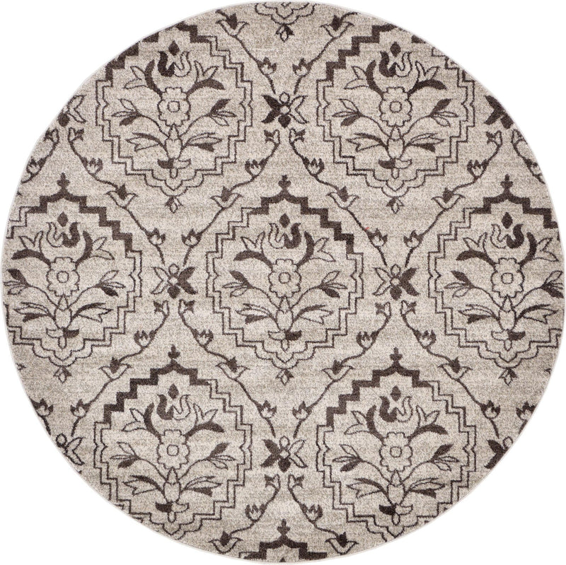 Venetian Tapestry Collection Area Rug -  Dorsoduro Round Beige  lifestyle 2
