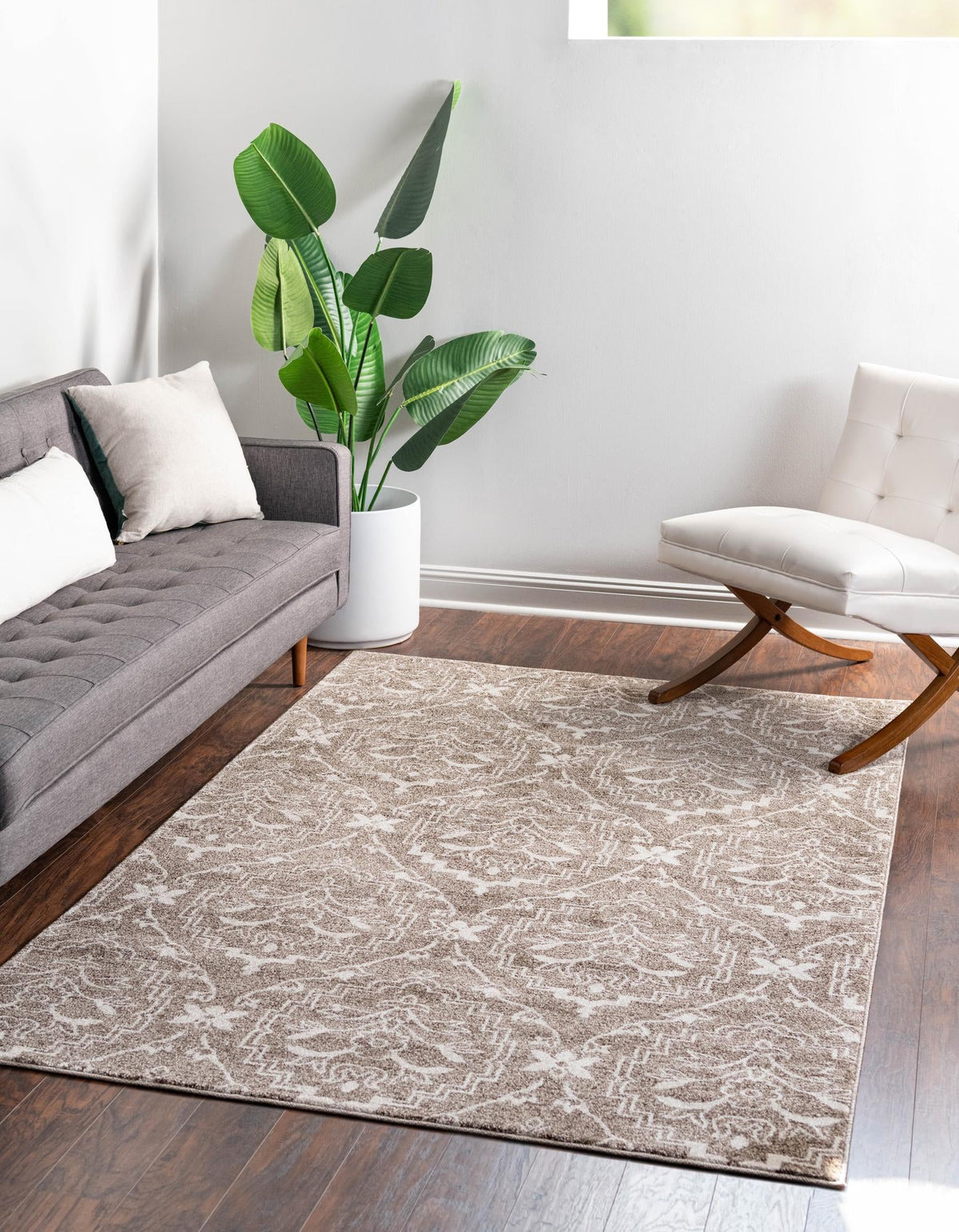 Venetian Tapestry Collection Area Rug -  Cannaregio Rectangle Light Brown  lifestyle 4