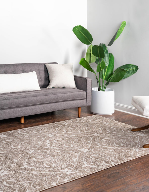 Venetian Tapestry Collection Area Rug -  Cannaregio Rectangle Light Brown  lifestyle 8