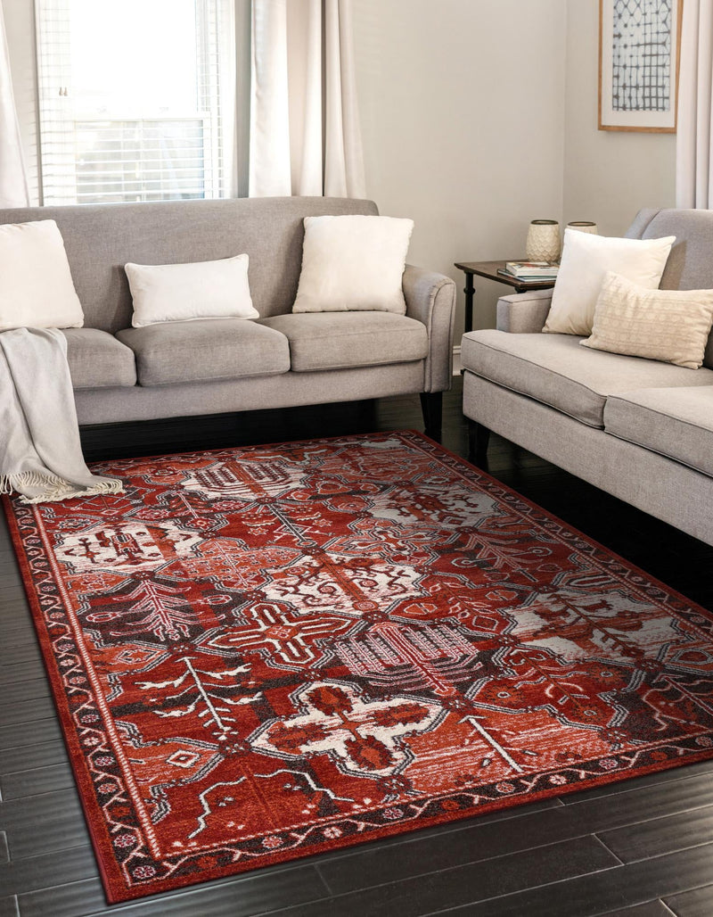 Horizon Collection Area Rug - Dawn Rectangle Terracotta  lifestyle 5