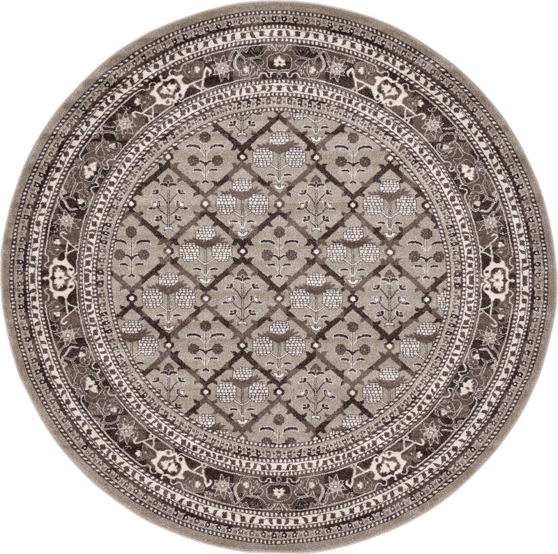 Horizon Collection Area Rug -  Aurora Round Light Brown  lifestyle 67