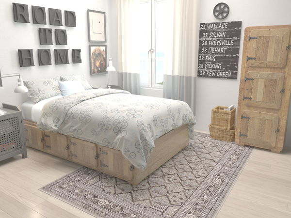 Horizon Collection Area Rug -  Aurora Rectangle Light Brown  lifestyle 3