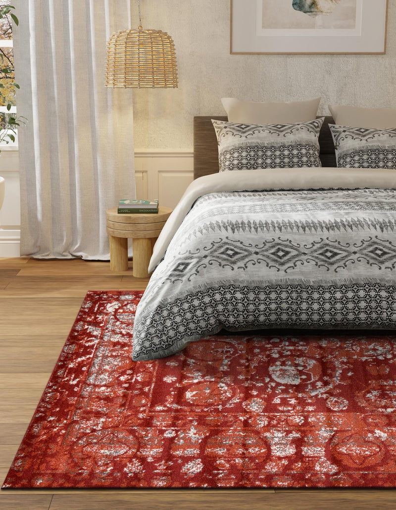 Horizon Collection Area Rug -  Zenith Rectangle Terracotta  lifestyle 16