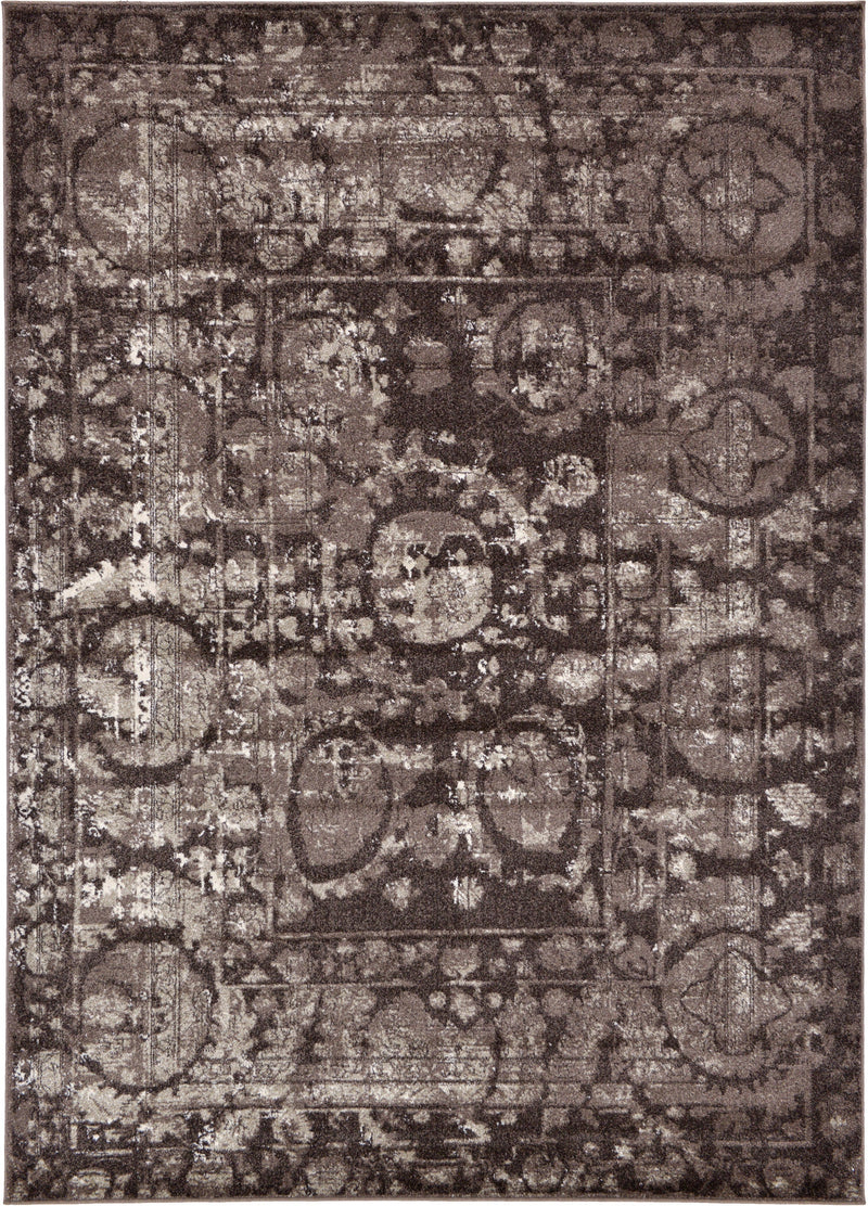 Horizon Collection Area Rug -  Zenith Rectangle Brown  lifestyle 5