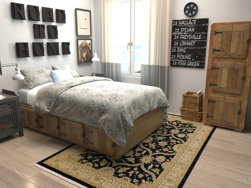 Chelsea Elegance Collection Area Rug -  Stockwell Rectangle Black  lifestyle 9