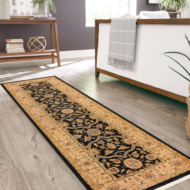 Chelsea Elegance Collection Area Rug -  Stockwell Runner Black  lifestyle 159