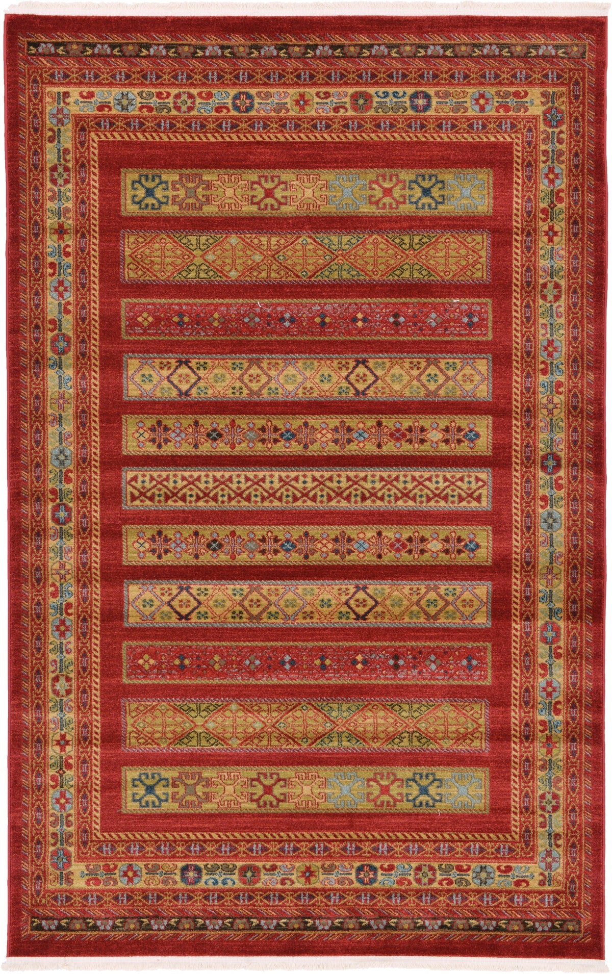 Zagros Oasis Collection Area Rug -  Masjed Rectangle Red Main