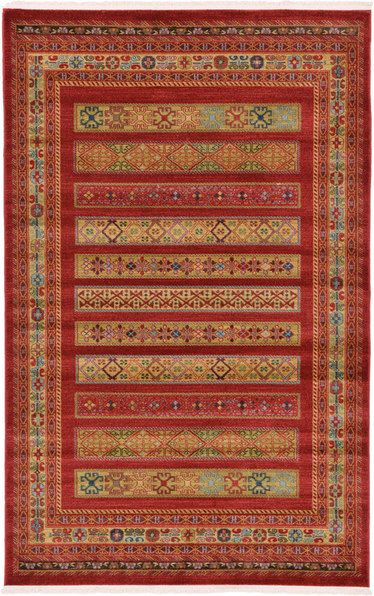 Zagros Oasis Collection Area Rug -  Masjed Rectangle Red Main