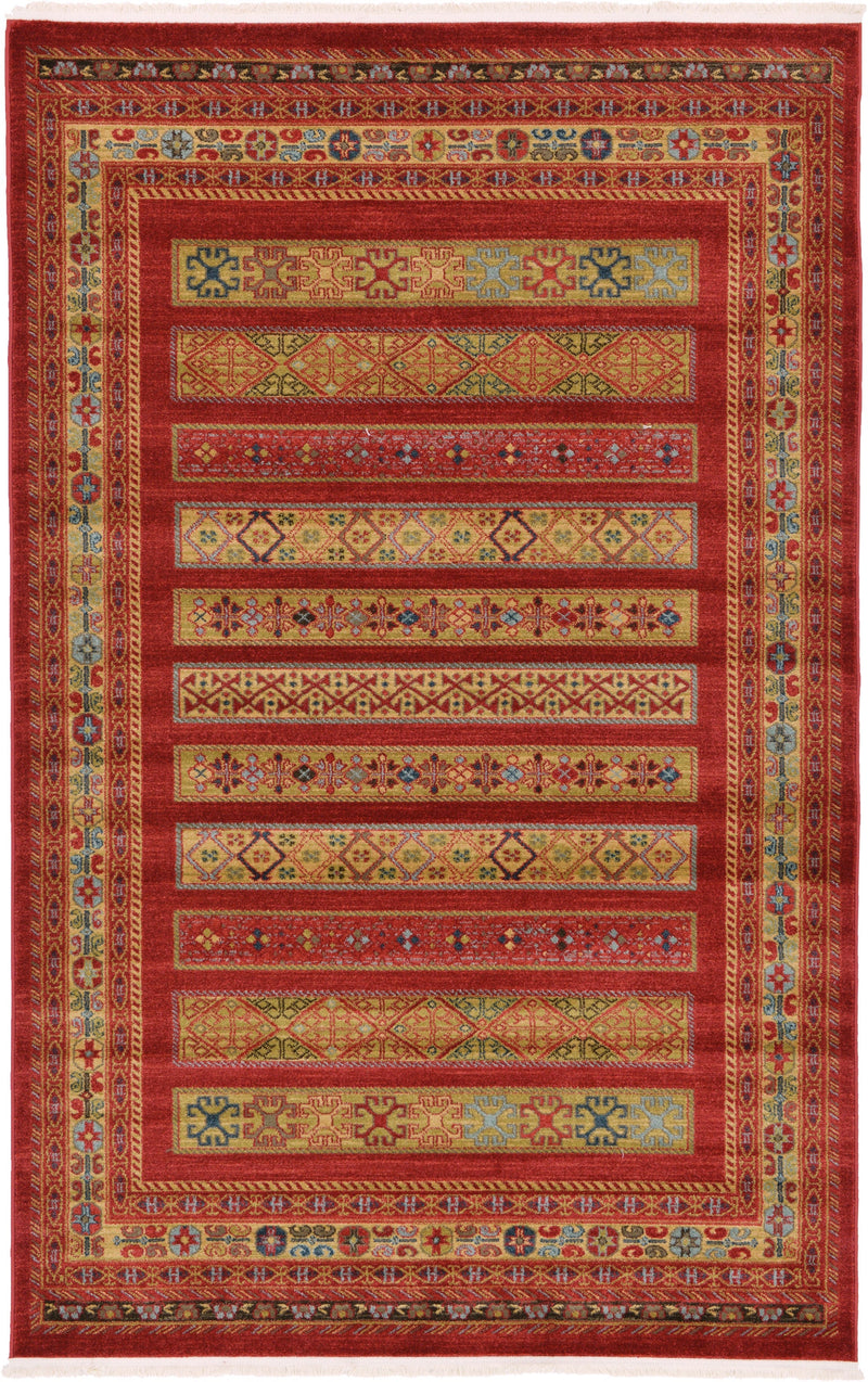 Zagros Oasis Collection Area Rug -  Masjed Rectangle Red Main