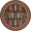 Zagros Oasis Collection Area Rug -  Ilam Round Blue  lifestyle 30