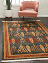 Zagros Oasis Collection Area Rug -  Ilam Rectangle Blue  lifestyle 4