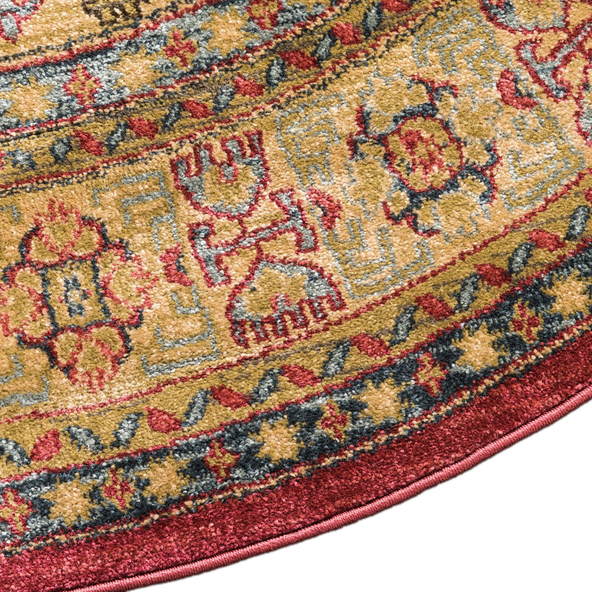 Persian Elegance Collection Area Rug -  Fars Round Navy Blue  lifestyle 28