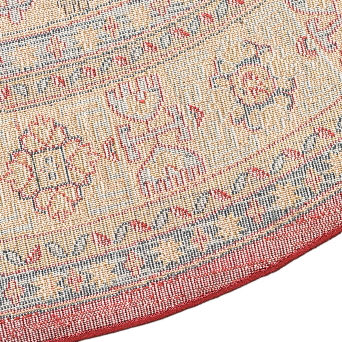 Persian Elegance Collection Area Rug -  Fars Round Navy Blue  lifestyle 34