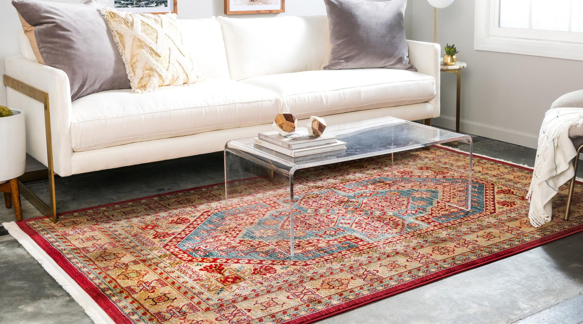 Persian Elegance Collection Area Rug -  Fars Rectangular Navy Blue  lifestyle 19