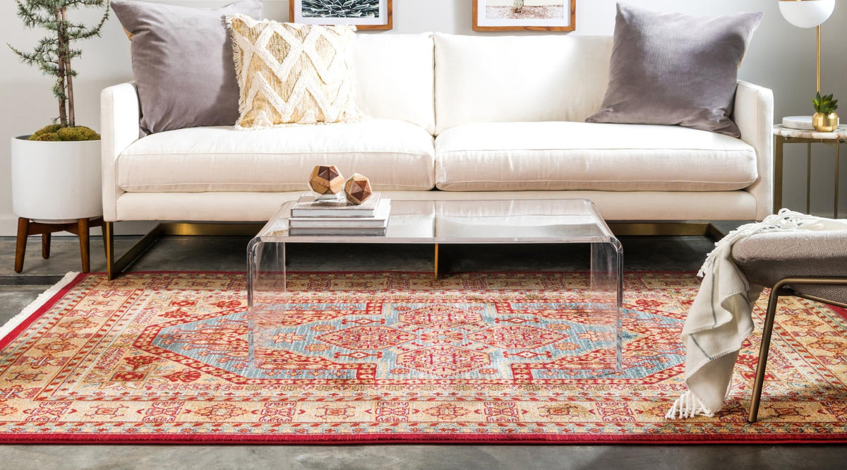 Persian Elegance Collection Area Rug -  Fars Rectangular Navy Blue  lifestyle 22