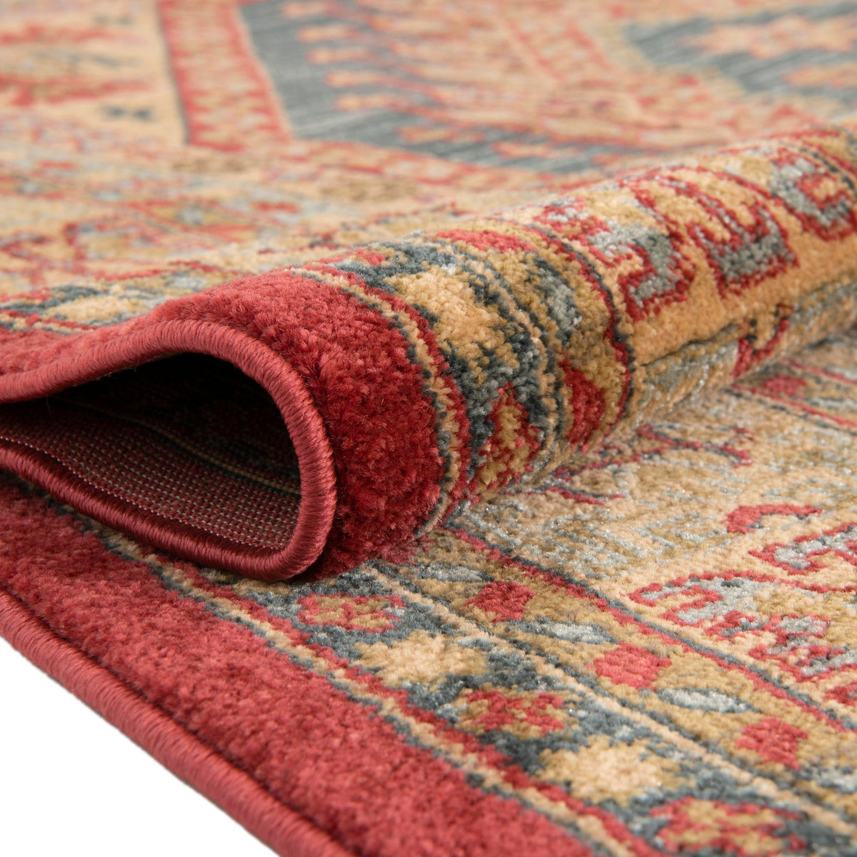 Persian Elegance Collection Area Rug -  Fars Rectangle Navy Blue  lifestyle 6
