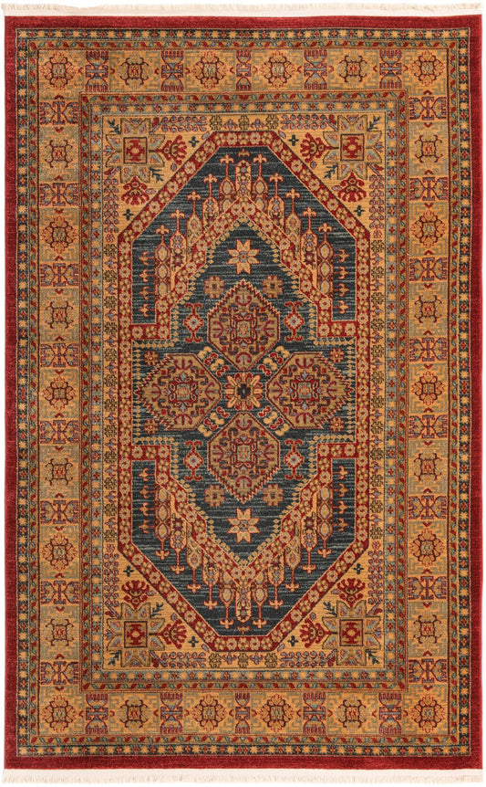 Persian Elegance Collection Area Rug -  Fars Rectangle Navy Blue Main