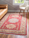Persian Elegance Collection Area Rug - Isfahan Rectangle Red  lifestyle 2