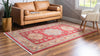Persian Elegance Collection Area Rug - Isfahan Rectangle Red  lifestyle 4