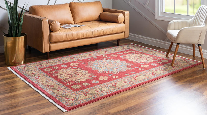 Persian Elegance Collection Area Rug - Isfahan Rectangle Red  lifestyle 4