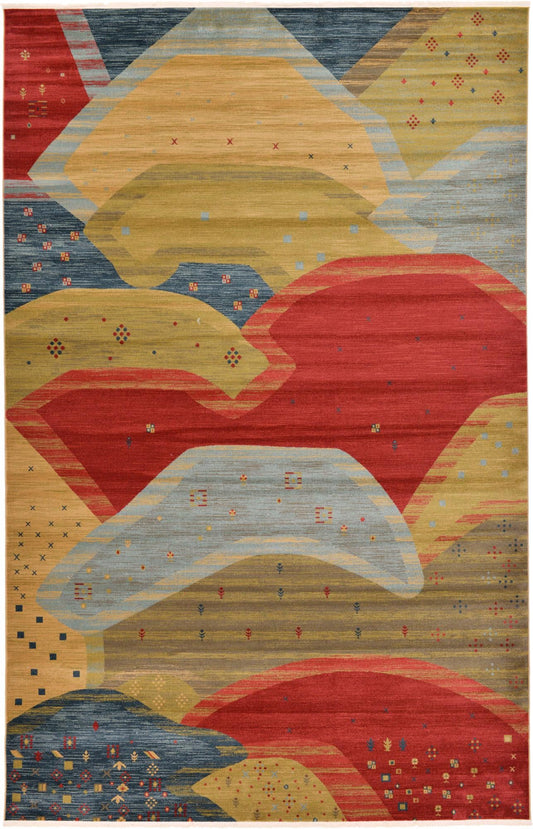 Zagros Oasis Collection Area Rug -  Paveh Rectangle Red Main