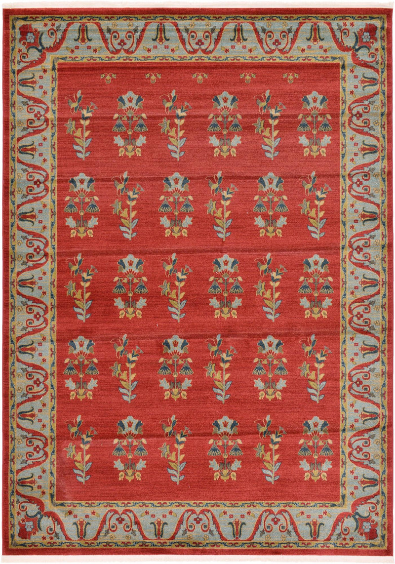 Zagros Oasis Collection Area Rug -  Javanrud Rectangle Red Main