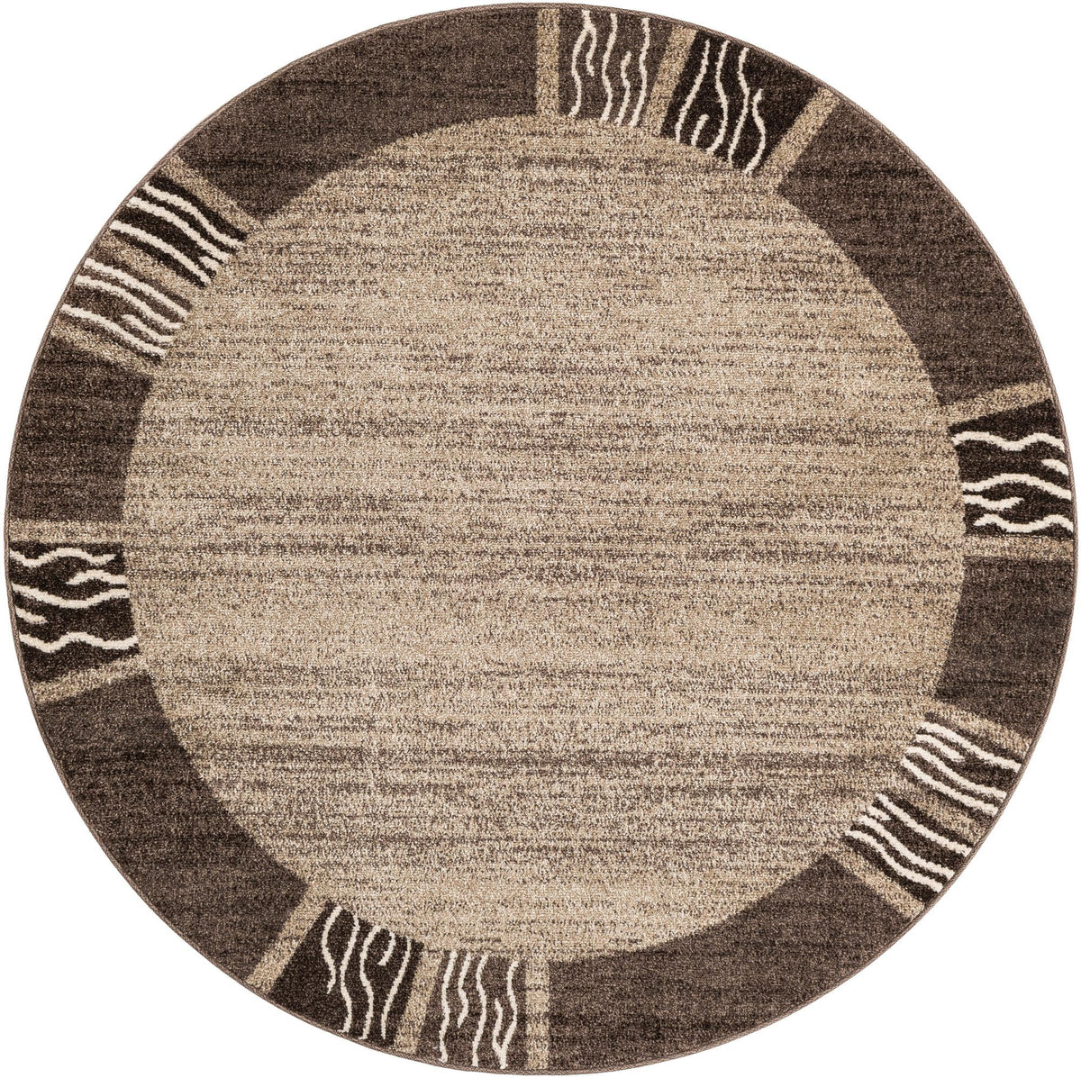 Studio Haven Collection Area Rug - Atelier Round Dark Beige  lifestyle 51